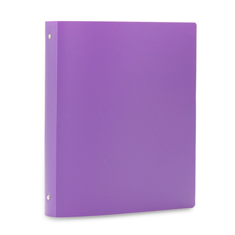 1'' 3-Ring Flexible Plastic Binders, Assorted Colors, 6 Pack binders Blue Summit Supplies
