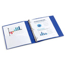 1'' 3-Ring Flexible Plastic Binders, Assorted Colors, 6 Pack binders Blue Summit Supplies
