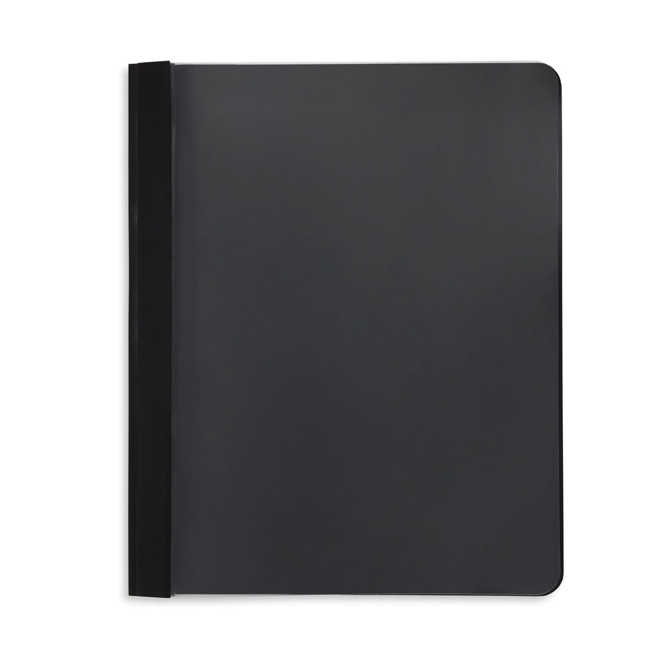 Black Plastic Report Covers with Prongs, 25 Pack Report Covers Blue Summit Supplies