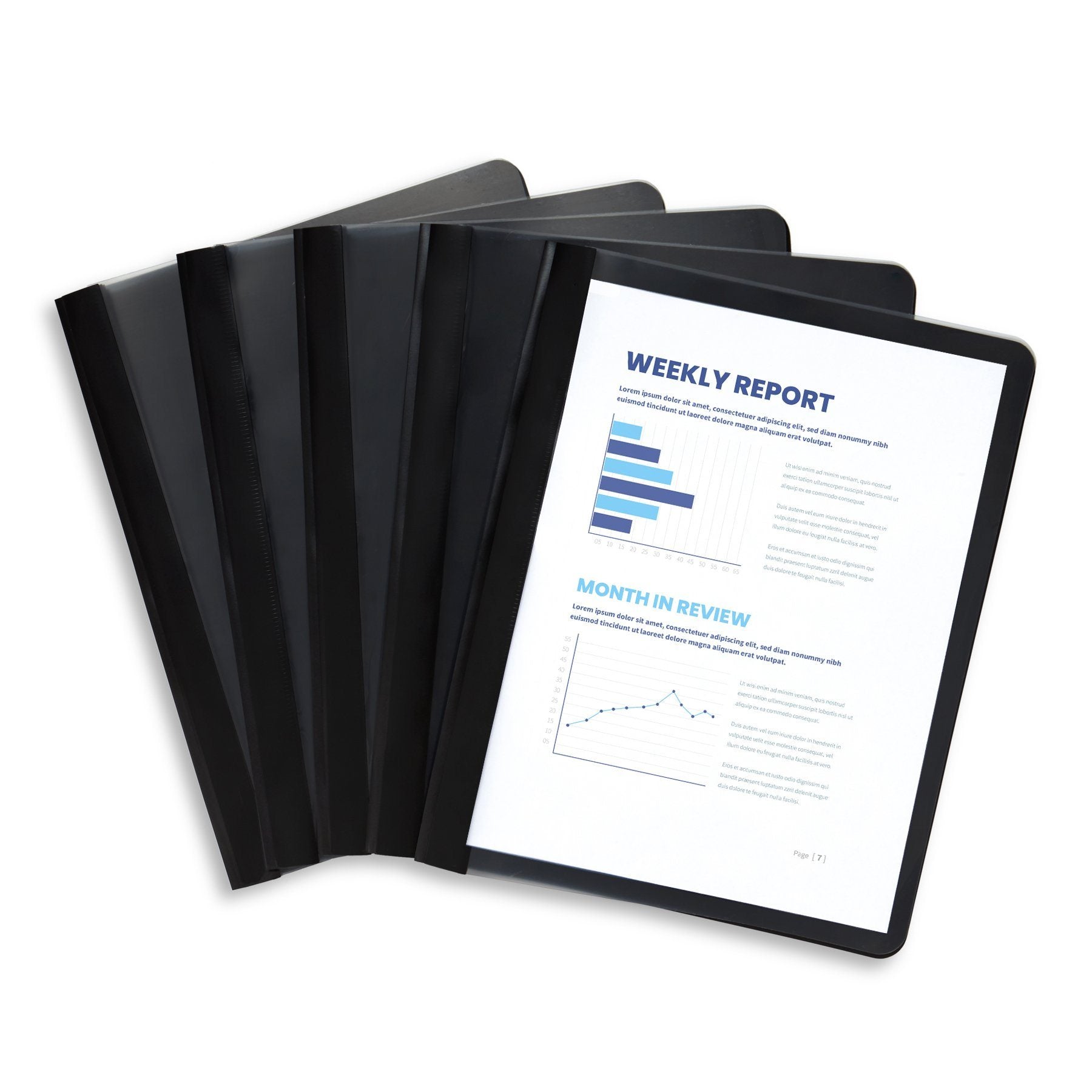 Smead Pressboard Report Covers, Letter Size (8 1/2" X 11"), 60% Recycled, Black