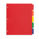 Plastic 5 Tab Dividers, With 3 Hole Punch Binder Dividers Blue Summit Supplies