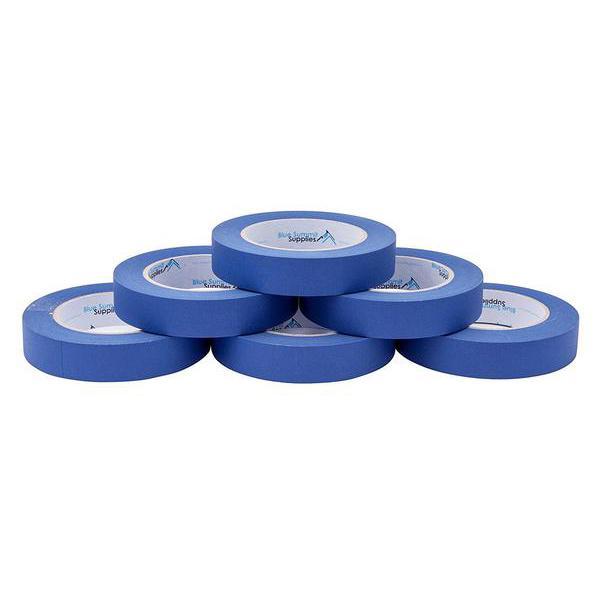 Blue Painters Tape, 0.94’’ wide, 6 Pack Tape Blue Summit Supplies