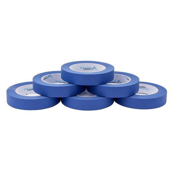 Blue Summit Supplies 6 Pack 1.88'' Blue Painters Tape, Medium Adhesive That Sticks Well But Leaves No Residue Behind, 60 Yards
