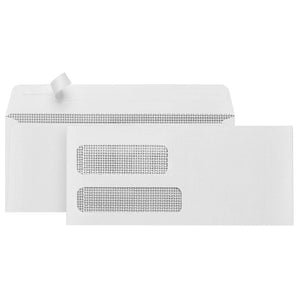 #9 Double Window Security Envelopes for Quickbooks Invoices, Self Seal, 500 Count Envelopes Blue Summit Supplies