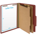 Classification Folders with 2 Dividers, Letter Size, Red, 10 Count Folders Blue Summit Supplies