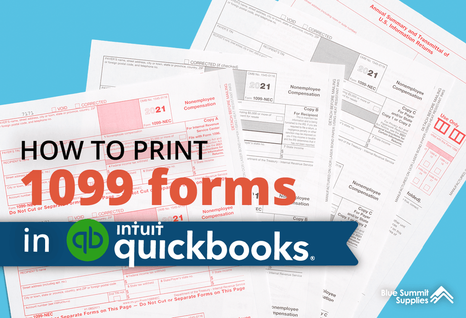 How to Print 1099 Forms in QuickBooks