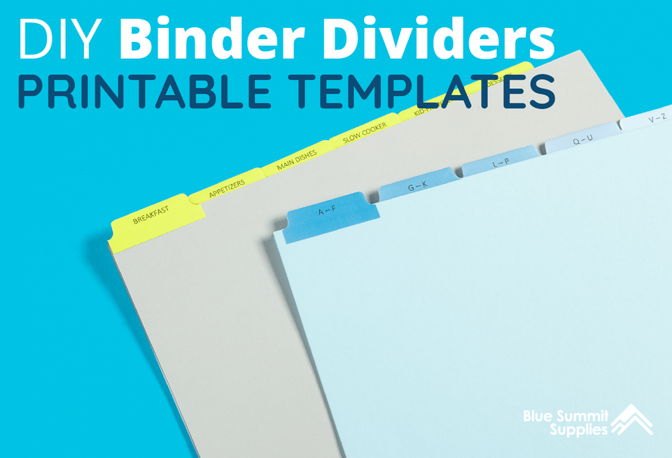 DIY Binder Dividers: Free Printable Templates