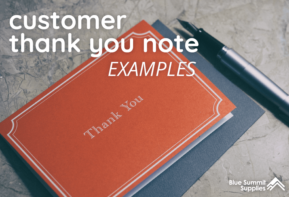 Customer Thank You Note Examples