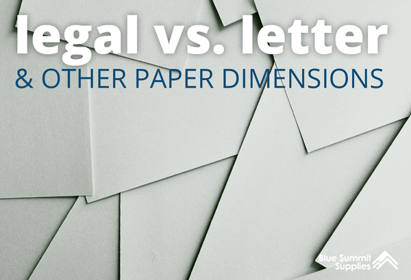 Legal vs. Letter Size and Other Paper Dimensions