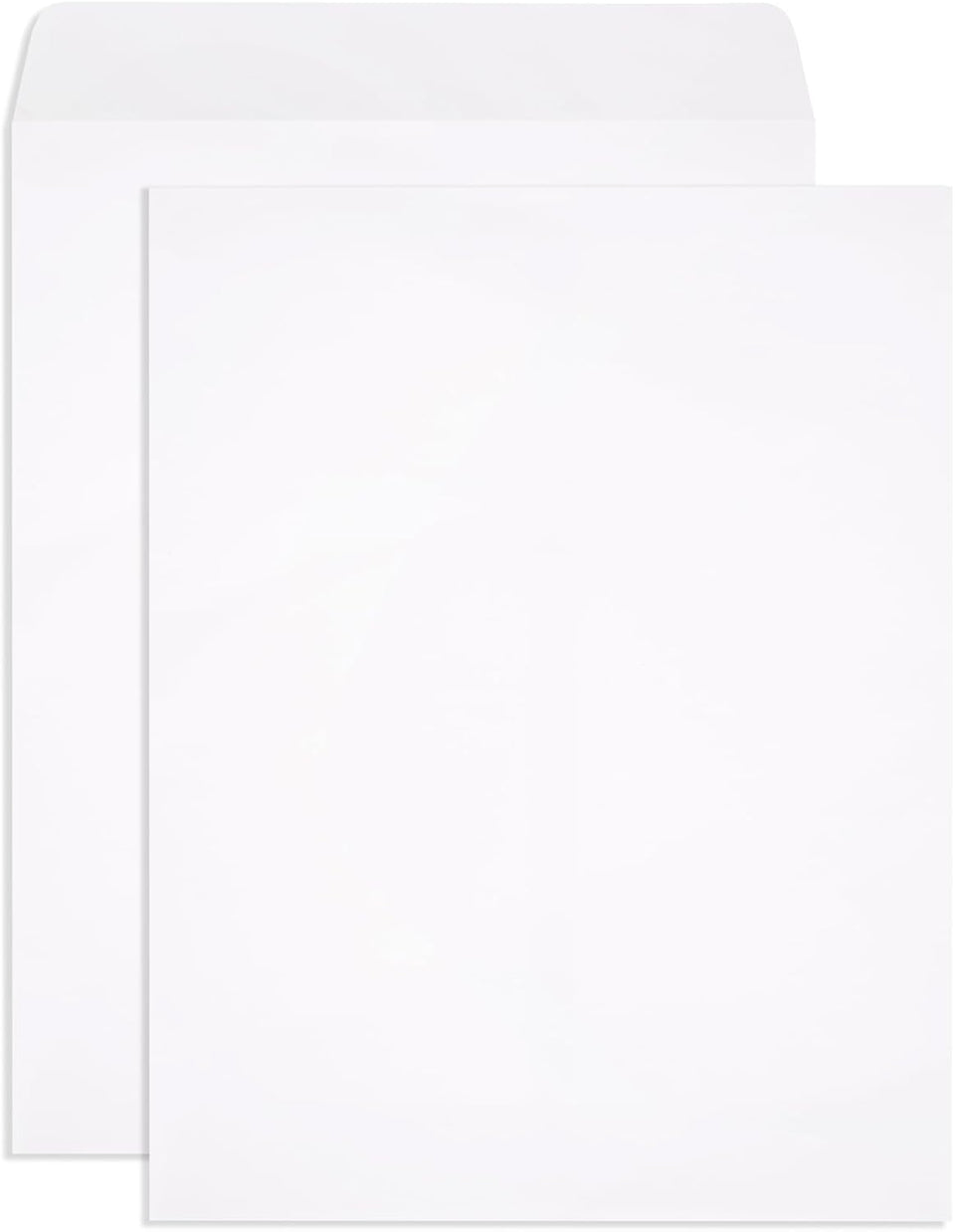 9x12 catalog envelope, windowless, no tint, center seam, gummed, 28lb white wove, 250 pack
