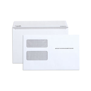 Blue Summit Supplies Tax Envelopes, 1099, Double Window, Security Tint, Gummed, 500 Pack