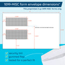Blue Summit Supplies Tax Envelopes, 1099, Double Window, Security Tint, Gummed, 50 Pack