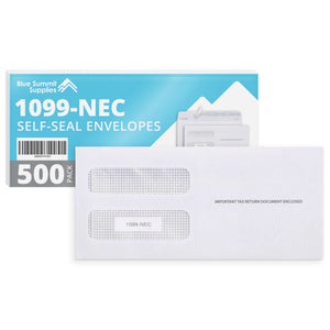 Blue Summit Supplies 1099-NEC Tax Form Envelopes, Self-Seal, 500-Pack