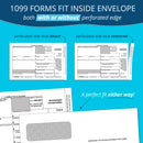 Blue Summit Supplies 1099-NEC Tax Form Envelopes, Self-Seal, 500-Pack