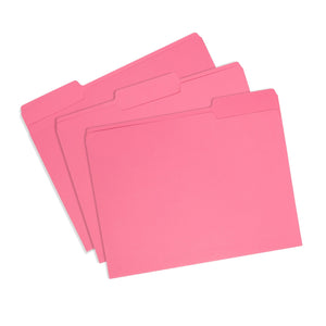 Blue Summit Supplies 1/3 Tab File Folder, Letter Size, Pink, 100 Pack Blue Summit Supplies 