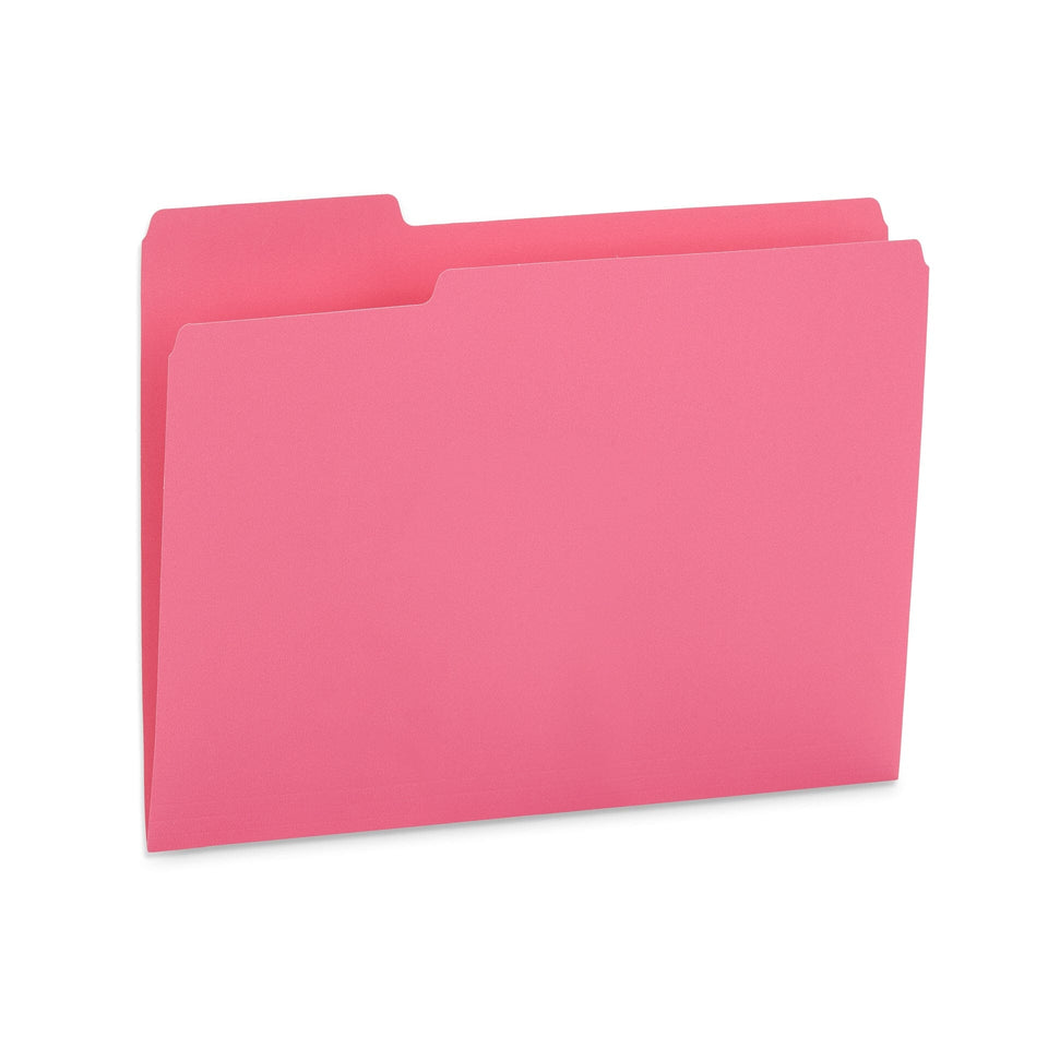 Blue Summit Supplies 1/3 Tab File Folder, Letter Size, Pink, 100 Pack Blue Summit Supplies 