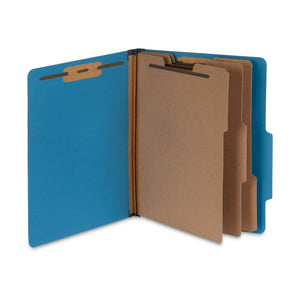 Blue Summit Supplies Classification Folder, Letter Size, Dark Blue, 3-Divider, 10 Pack Blue Summit Supplies 