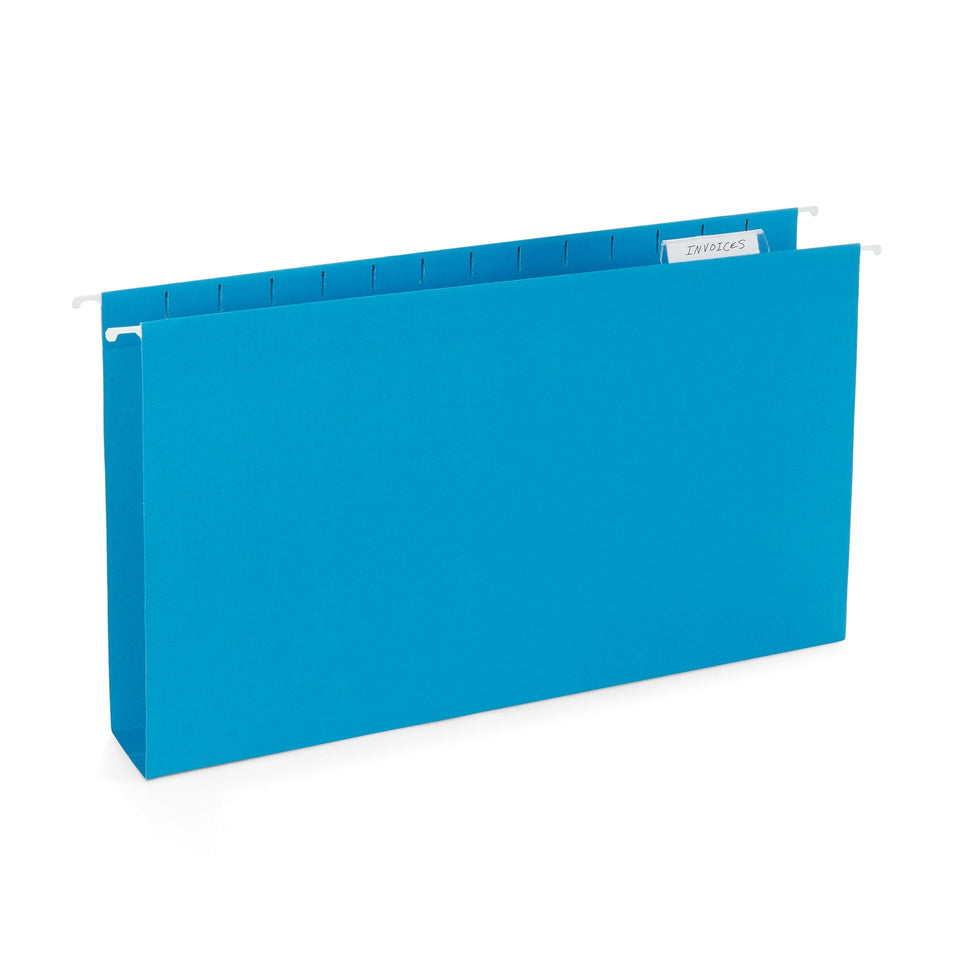 25 Blue Summit Supplies Legal Size Hanging File Folders, Expandable, 2” Expansion for Extra Capacity, Assorted Colors, 25 Pack Blue Summit Supplies 
