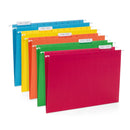 Blue Summit Supplies 25 Hanging File Folders, Letter Size, Assorted Colors, 1/5 Cut Adjustable Tab Inserts, Designed for Color Coded File Organization, 25 Pack Blue Summit Supplies 