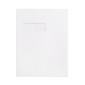 Blue Summit 100 White Catalog Envelopes - 28lb - 9 x 12 inch - Security Tinted, Strong Self Seal