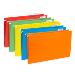 Hanging File Folders, Legal Size, Assorted Colors, 50 Folders Blue Summit Supplies 