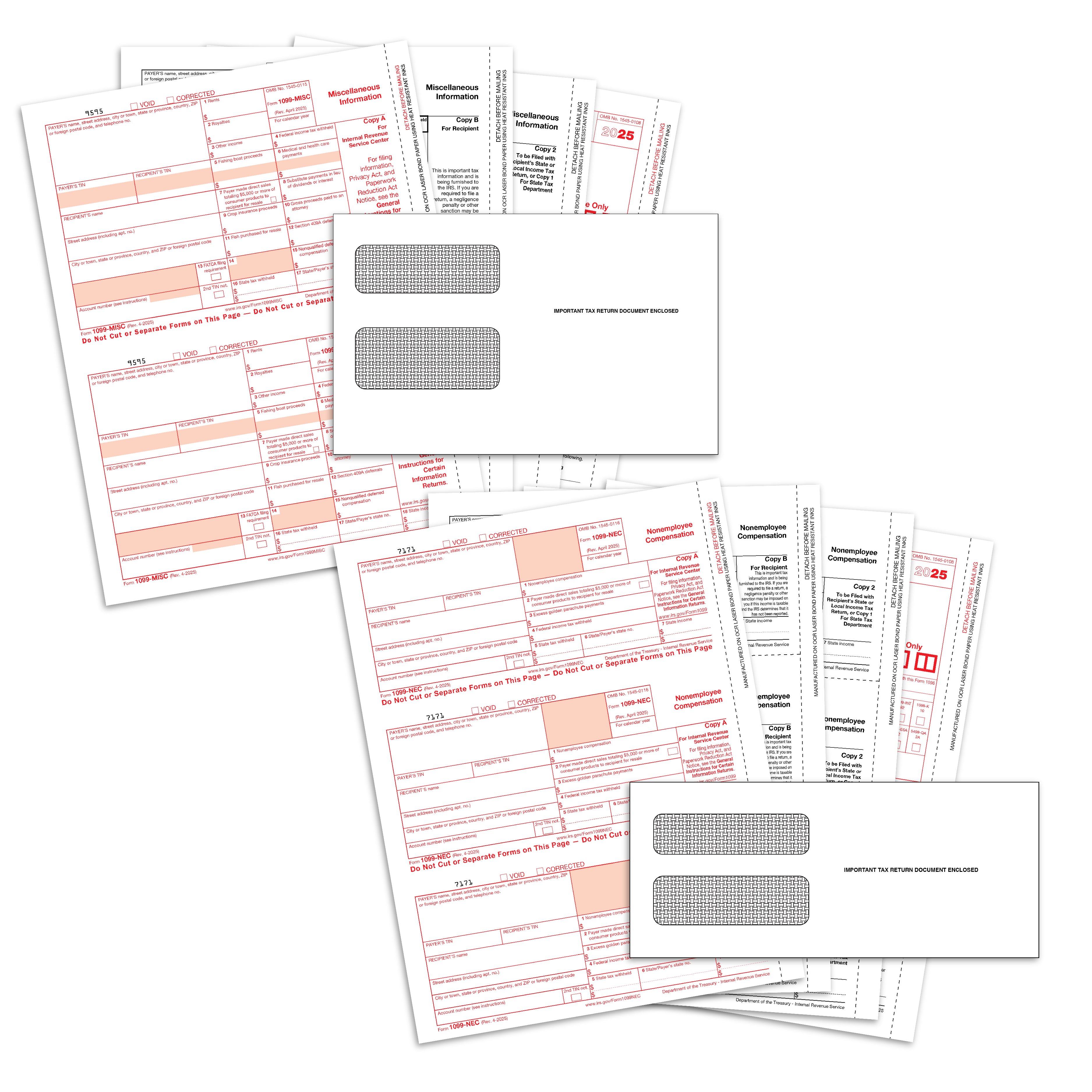 Greatland 25-Pack 2021 Tax Form 1096 – Annual Transmittal For 1099-MISC/NEC To IRS