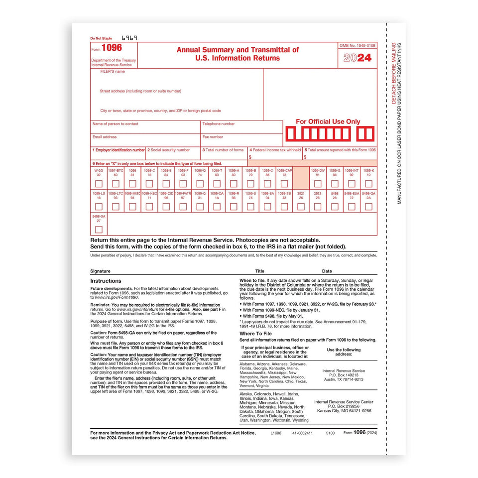 2024 Blue Summit Supplies Tax Forms, 1099-NEC 4-Part Tax Form BUNDLE, 2024-blue-summit-supplies-tax-forms-1099-nec-4-part-tax-form-bundle
