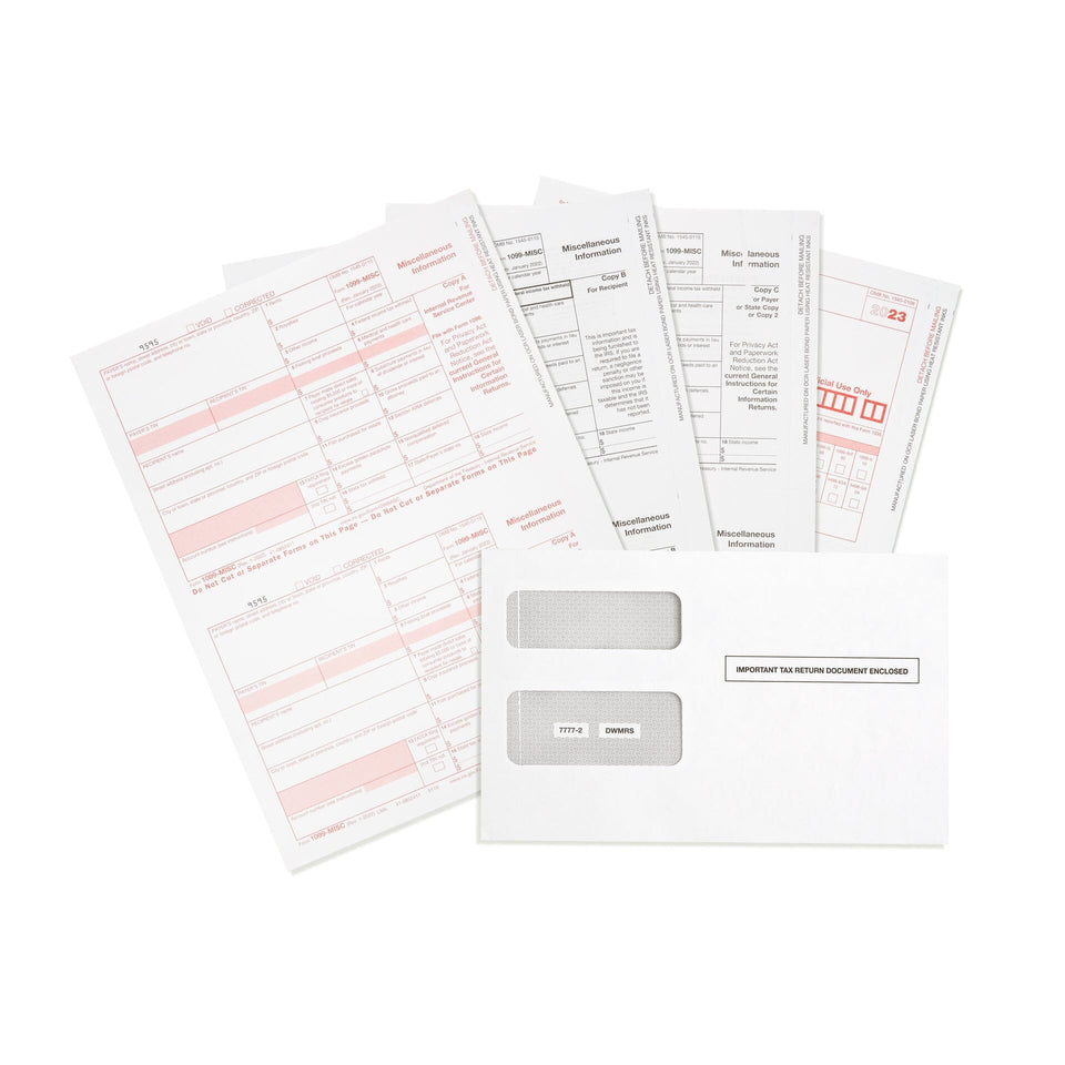 2023 Blue Summit Supplies Tax Forms, 1099 MISC 4 Part Tax Forms Bundle with Self Seal Envelopes, 50-Count 1099 Forms Blue Summit Supplies 