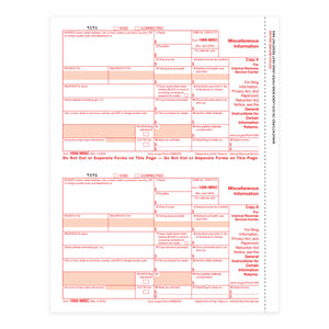 2025 Blue Summit Supplies Tax Forms, 1099 MISC, Copy A, 25-Pack