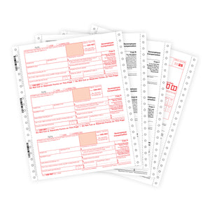 2025 Blue Summit Supplies Tax Forms, 1099 NEC 4-Part Carbonless Continuous Forms for Dot Matrix, 25-Pack