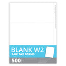 2026 Blue Summit Supplies Tax Forms, Blank W2 3-Up Horizontal, 500-Pack