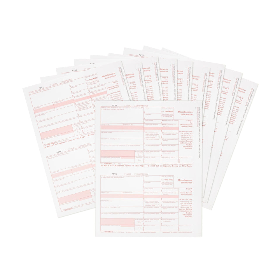 2023 Blue Summit Supplies Tax Forms, 1099 MISC, Copy A, 25-Pack 1099 Forms Blue Summit Supplies 