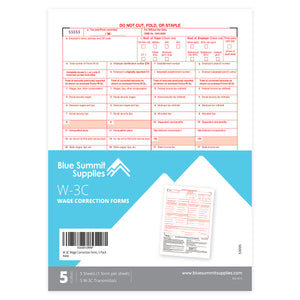 2024 Blue Summit Supplies W3-C Wage Correction Form, 5 Pack