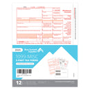 2025 Blue Summit Supplies 1099-MISC 5-Part Tax Form Bundle, with Self-Seal Envelopes, 12 Pack
