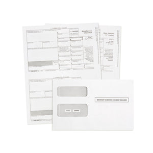 2023 1099 MISC 3 Part Tax Forms Kit, 25 Pack, NO COPY A, 25 Vendor Kit of Laser Forms Designed for QuickBooks and Accounting Software, 25 Self Seal Envelopes Included Blue Summit Supplies 