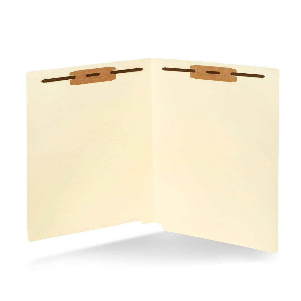 End Tab Fastener File Folders, Letter Size, Manila, 100 Folders Blue Summit Supplies 