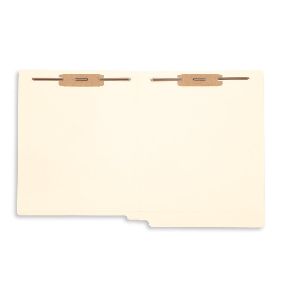 End Tab Fastener File Folders, Letter Size, Manila, 100 Folders Blue Summit Supplies 
