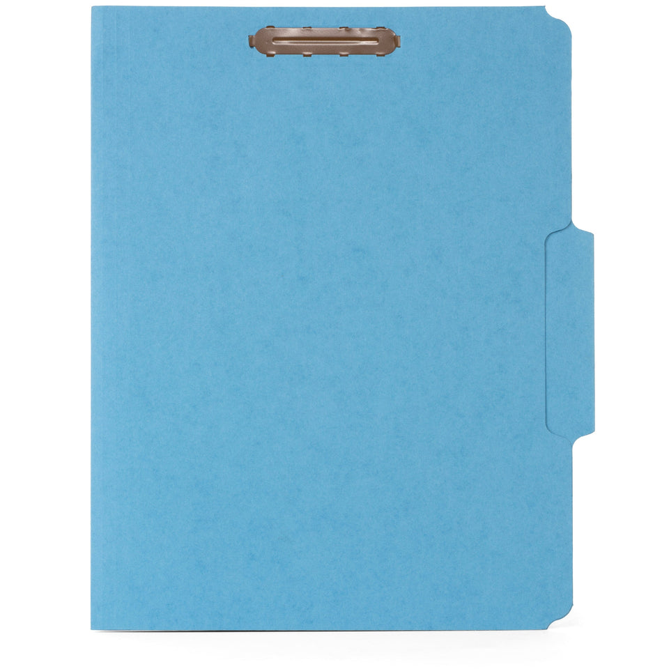 Fastener File Folders, Light Blue, 100 Folders Blue Summit Supplies 