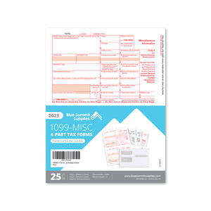 2023 Blue Summit Supplies Tax Forms, 1099 MISC 4 Part Tax Forms Kit, 25-Count 1099 Forms Blue Summit Supplies 