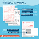 2026 Blue Summit Supplies Tax Forms, 1099 MISC 4 Part Tax Forms Kit, 25-Count