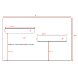 Blue Summit Supplies 100 W2 Envelopes for 4-Up Box W2 Forms, Peel & Seal, Security Tint, 100 Pack