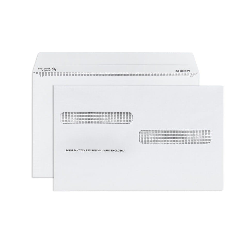 Blue Summit Supplies Envelopes, 4-Up W2 Tax Form Envelopes, Self Seal, 25 Pack