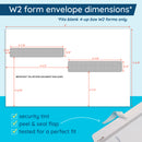 Blue Summit Supplies Envelopes, 4-Up W2 Tax Form Envelopes, Self Seal, 25 Pack