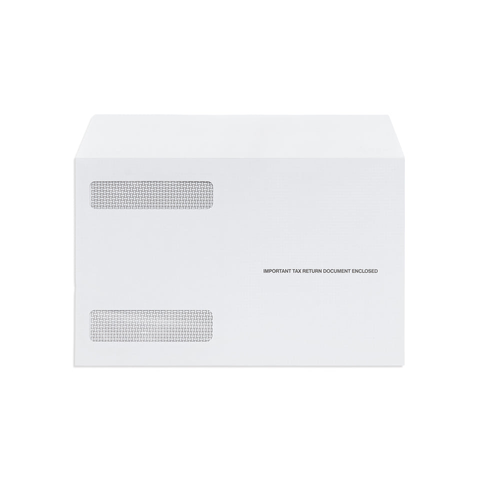 Blue Summit Supplies 25 W2 Envelopes for 4-Up Horizontal Blank W2 Forms, Peel & Seal, Security Tint, 25 Pack