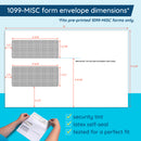 2026 Blue Summit Supplies Tax Forms, 1099 MISC 4 Part Tax Forms Bundle with Software and Self Seal Envelopes, 25 Pack