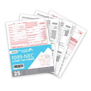 2026 Blue Summit Supplies Tax Forms, 1099-NEC 4-Part Tax Form KIT, 25-Pack
