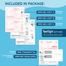 2026 Blue Summit Supplies Tax Forms, 1099-NEC Self-Seal 4-Part Tax Form BUNDLE, with Software, 25-Pack