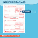 2025 Blue Summit Supplies Tax Forms, W2 Copy A Forms, 50-Pack (25 Sheets)