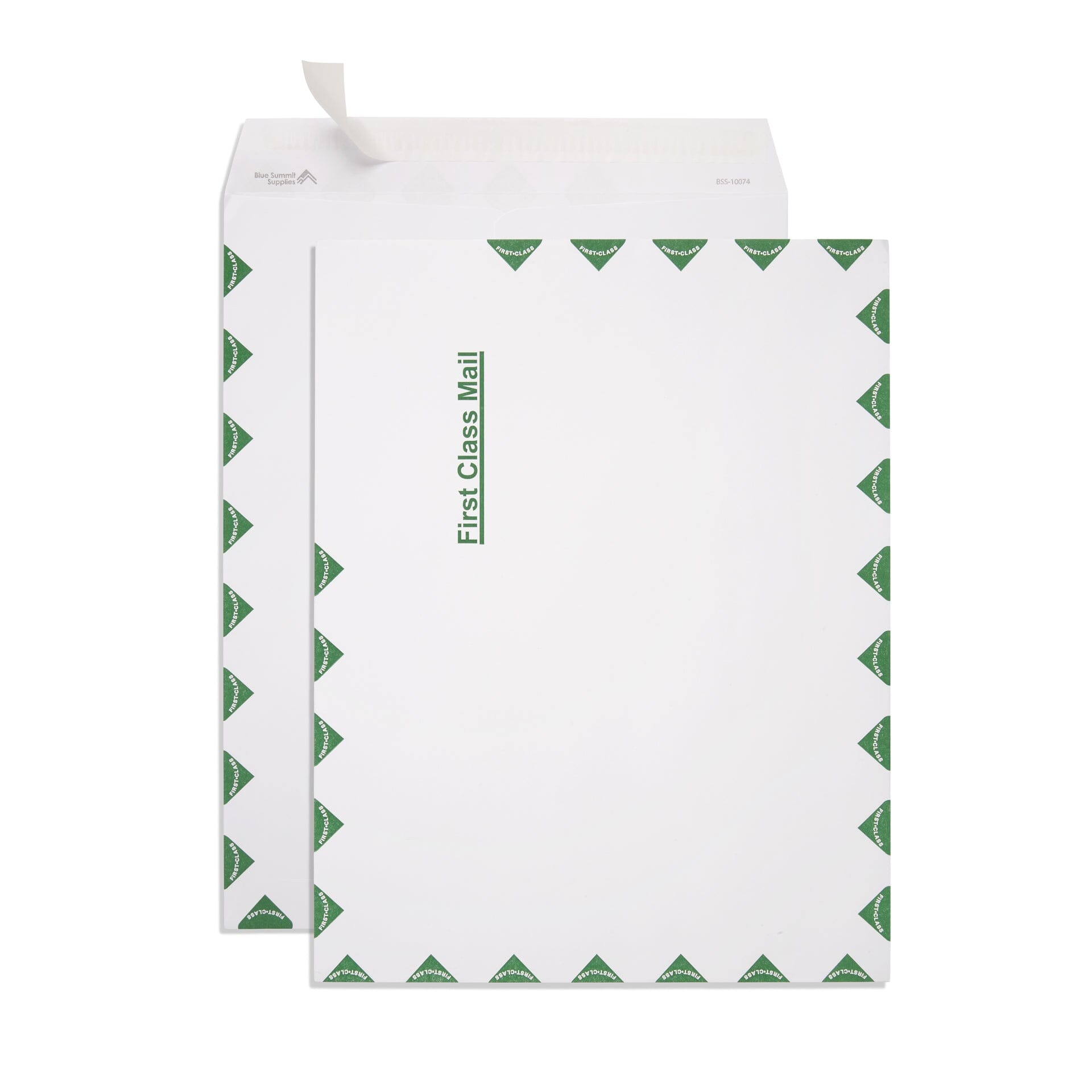 Blue Summit First-Class Envelope, 10 x 13 Redi-Seal Envelopes, White W