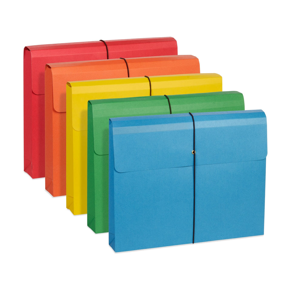 Small File Wallet Blue Summit Accordion File Wallet with Flap and Cord Closure, Letter S